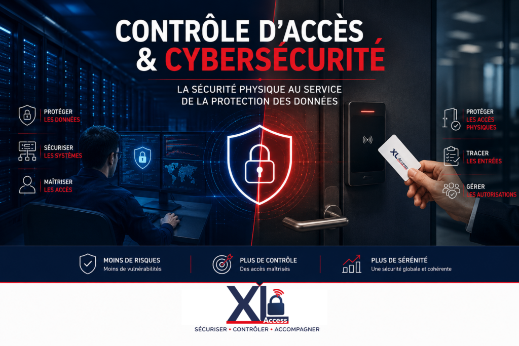 Contrôle d'accès et cybersécurité pour la protection des données, des infrastructures sensibles et des accès physiques.